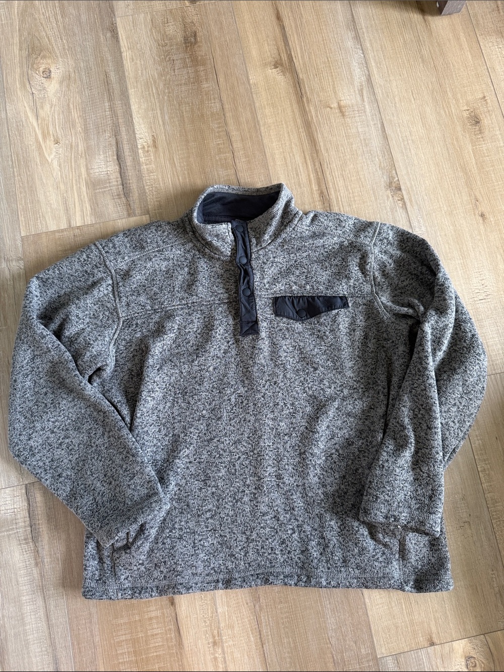 Eddie Bauer Gray Heather Fleece Pullover